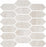 Full Sheet Sample - Roccia Di Roma Ivory Picket Fence Porcelain Mosaic - 12" x 12" x 9 MM Matte