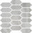 Full Sheet Sample - Roccia Di Roma Silver Picket Fence Porcelain Mosaic - 12" x 12" x 9 MM Matte