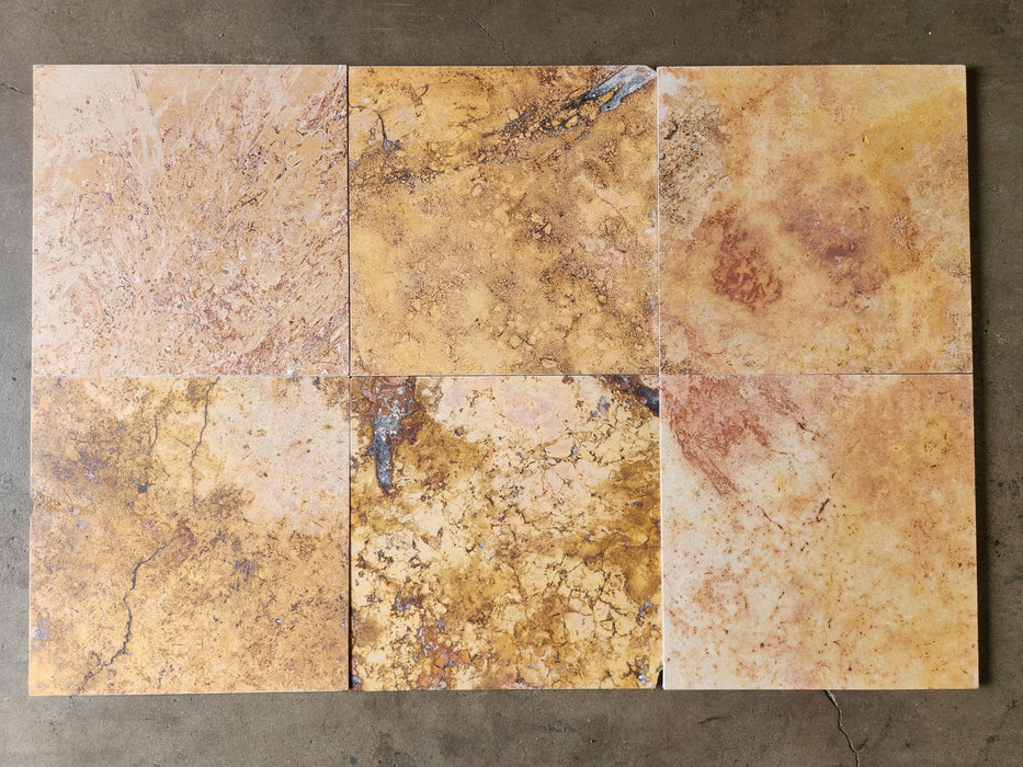 Rojo Travertine Tile Filled & Honed 5