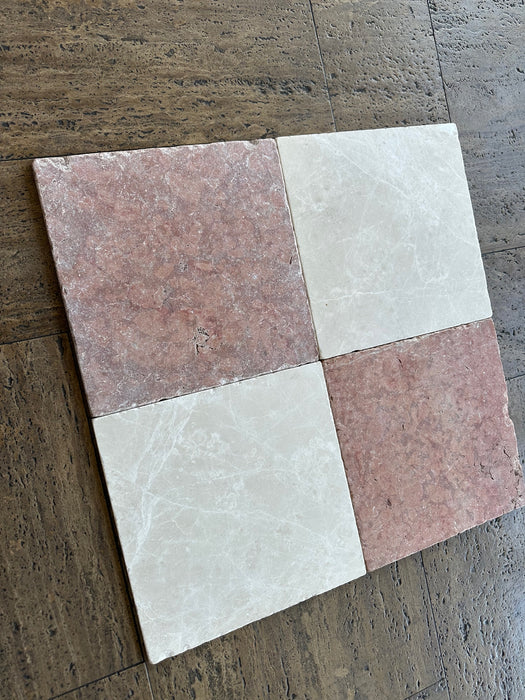  Rosso Verona Marble Tile - 12" x 12"
