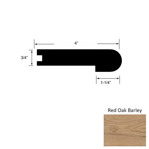 Heritage Solid Wood Red Oak Barley Round Stair Nose Urethane 1