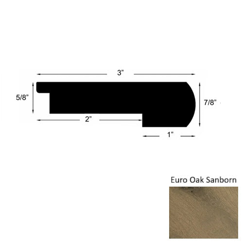 Mill Creek Wood Euro Oak Sanborn Round Stair Nose Urethane 1