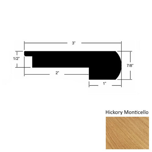 Napa Wood Hickory Monticello Round Stair Nose Urethane 1
