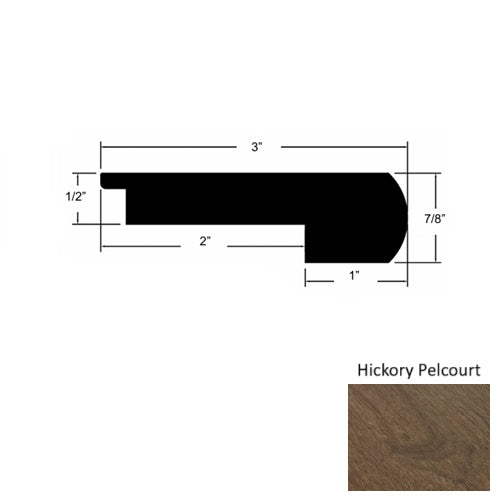 Provence II Wood Hickory Pelcourt Round Stair Nose Urethane 1
