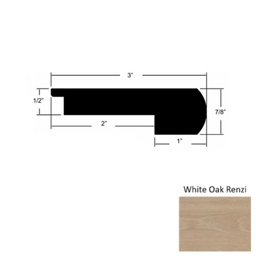 Sereno Wood White Oak Renzi Round Stair Nose Urethane 1