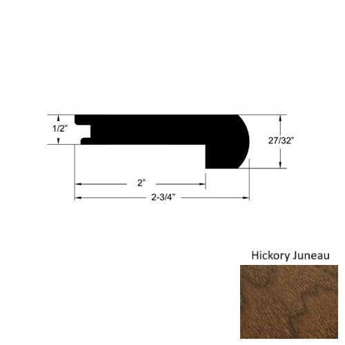 Yukon Gold Wood Hickory Juneau Round Stair Nose Urethane 1