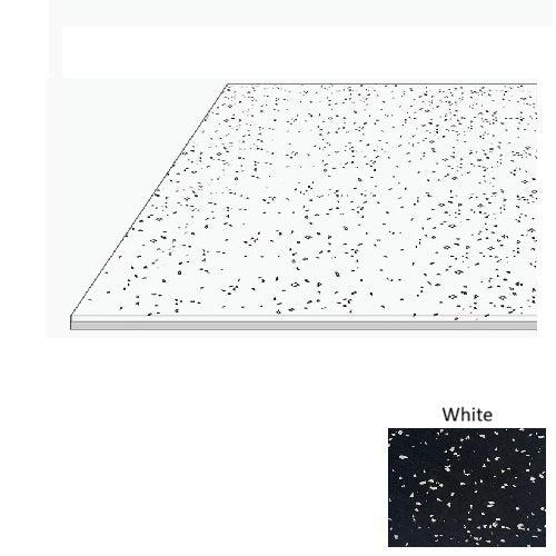 VersaDUEL Rubber White Rubber Flooring Tile  1
