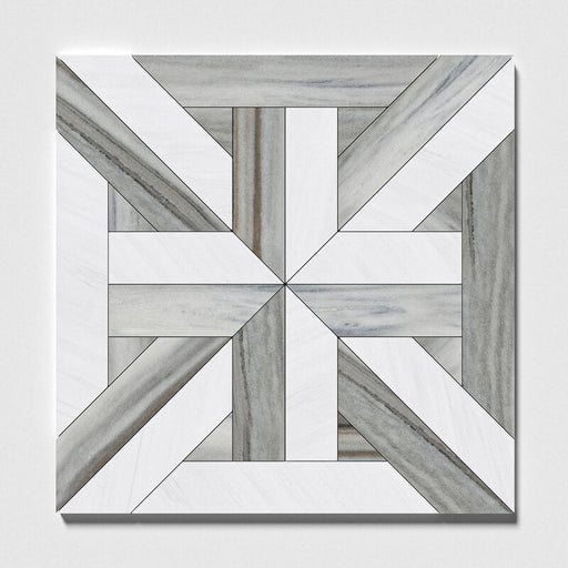 Full Tile Sample - Rubicon Marble Tile - 17" x 17" x 3/8" Multi Finish