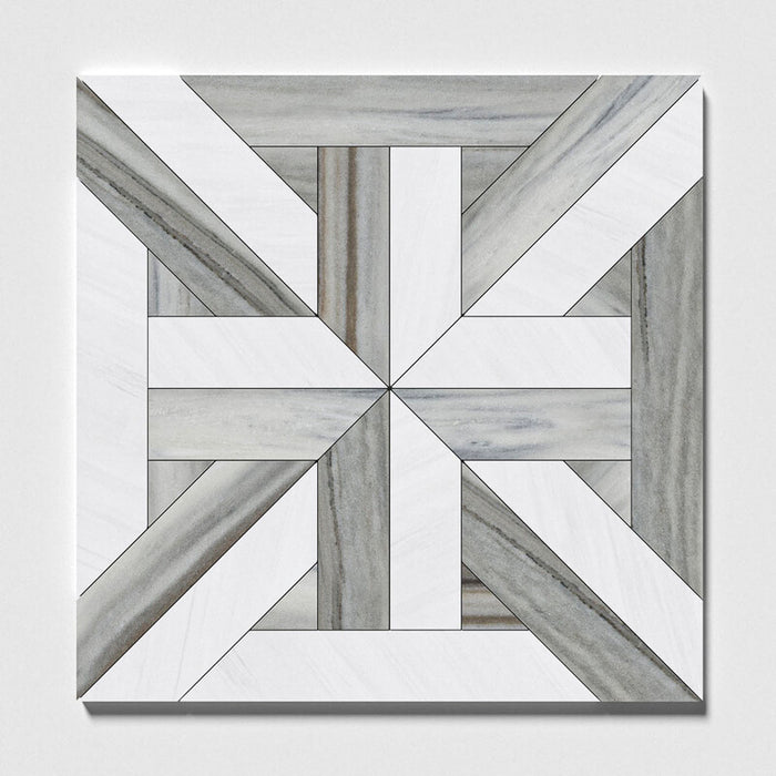 Full Tile Sample - Rubicon Marble Tile - 17" x 17" x 3/8" Multi Finish