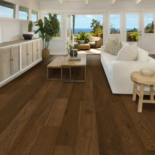 Premier Russet Engineered Hardwood Flooring - Wire Brushed