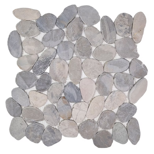Pebble Fancy Grey Interlocking Mosaic Honed 1