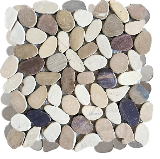 Pebble Tuscan Harmony Interlocking Mosaic Honed 1