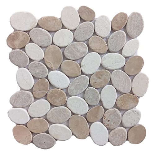 Pebble Dusty Rose Interlocking Mosaic Honed 1