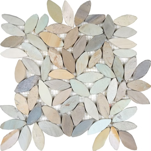 Stanza International Blooming Flower Spring Interlocking Pebble Mosaic ...