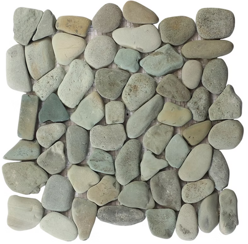 Pebble Taipei Green Interlocking Mosaic Honed 1