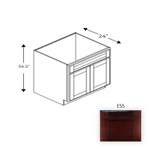 Framed Shaker Classic Wood Espresso Maple Base Cabinet Natural clear coat 1