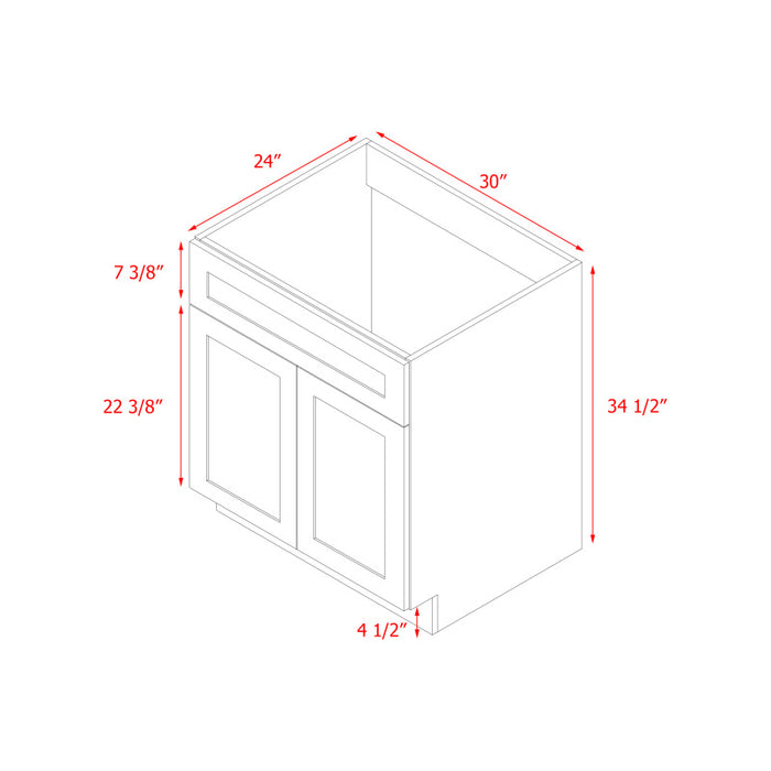 Mallorca White Wood Base Cabinet 4