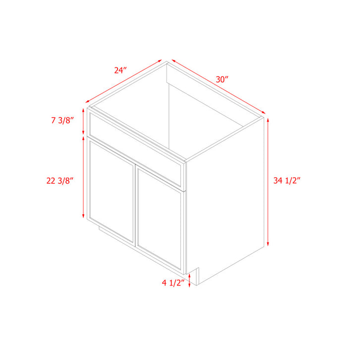 Shady White Wood Base Cabinet 4