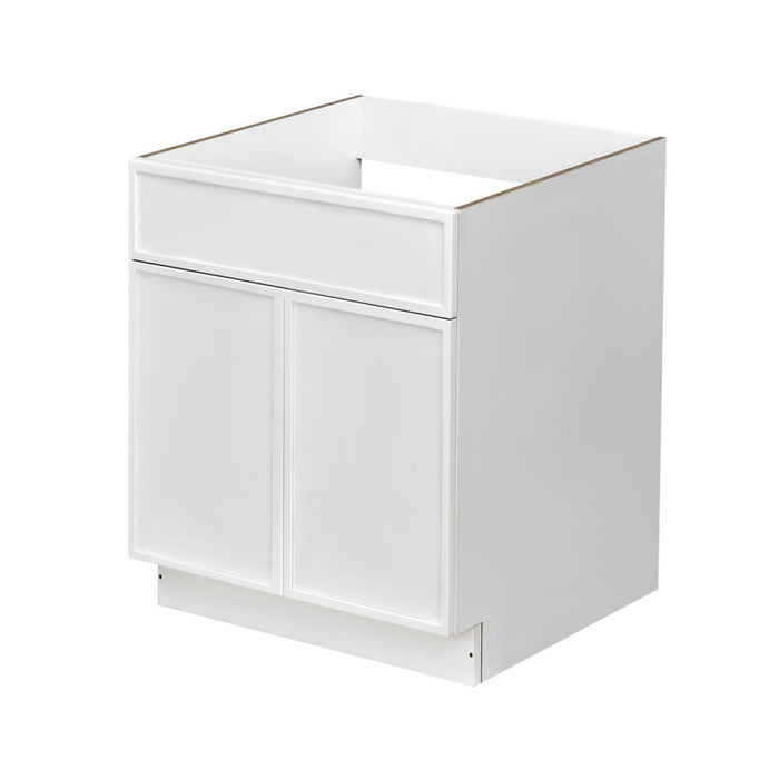 Shady White Wood Base Cabinet 1