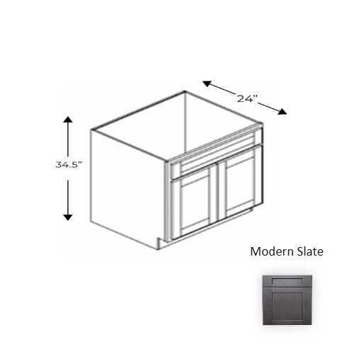 Framed Shaker Deluxe Wood Modern Slate Base Cabinet Natural clear coat 1