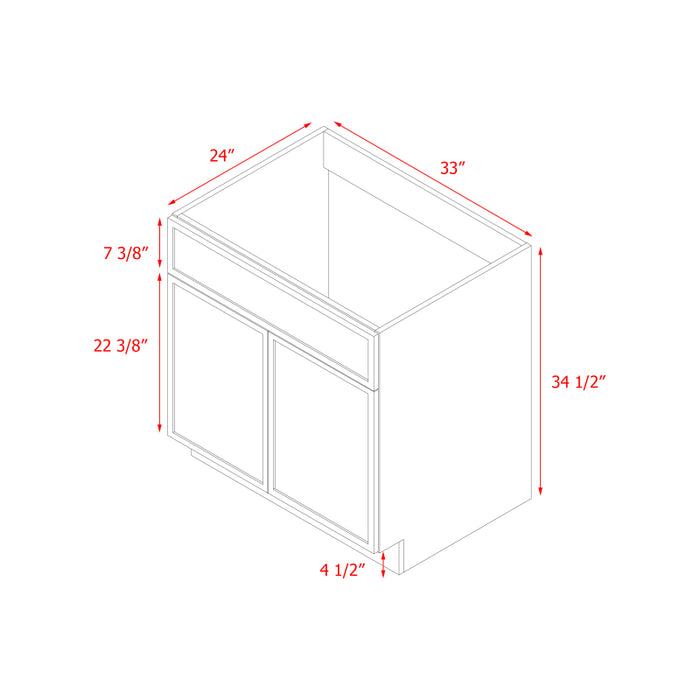 Shady White Wood Base Cabinet 4