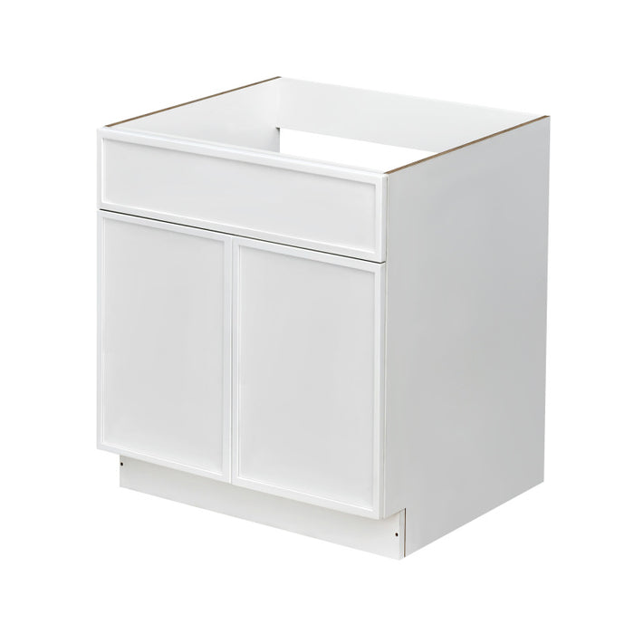 Shady White Wood Base Cabinet 1
