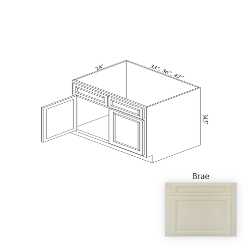 SB33 Wood Brae Sink Base Cabinet Brae 1