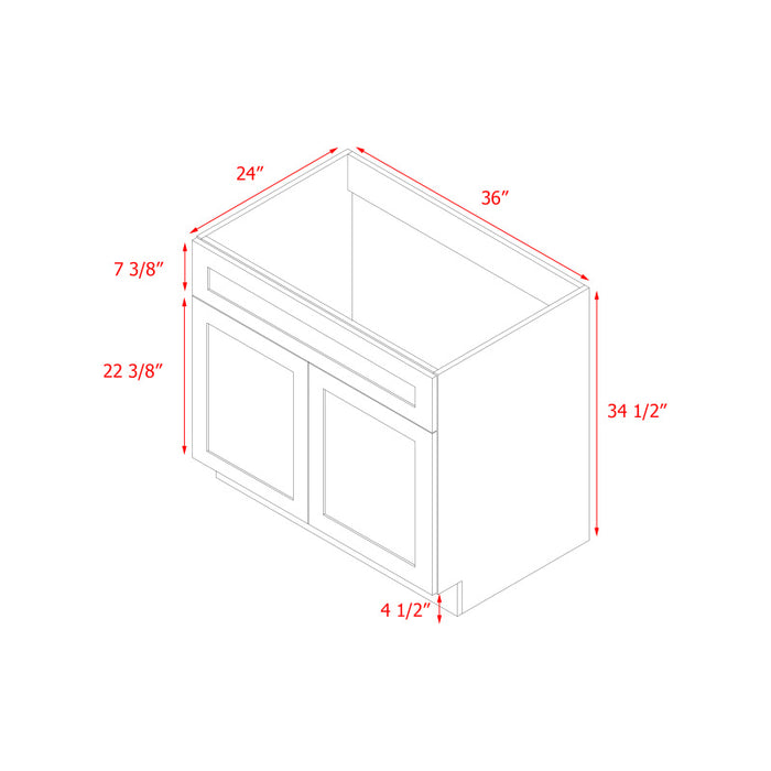Mallorca Dolphin Gray Wood Base Cabinet 4