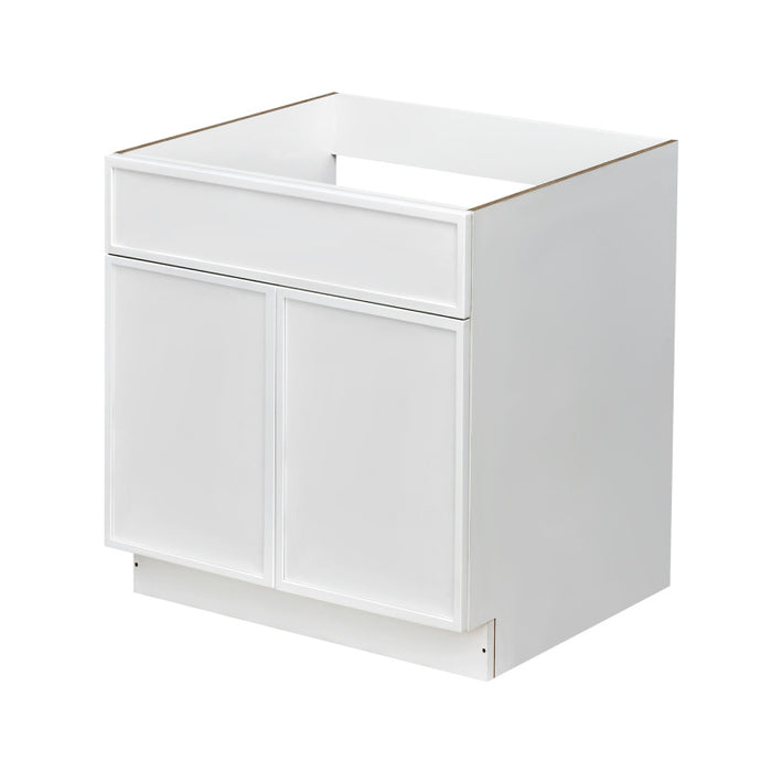Shady White Wood Base Cabinet 1