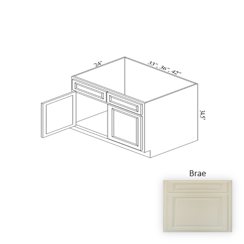 SB36 Wood Brae Sink Base Cabinet Brae 1