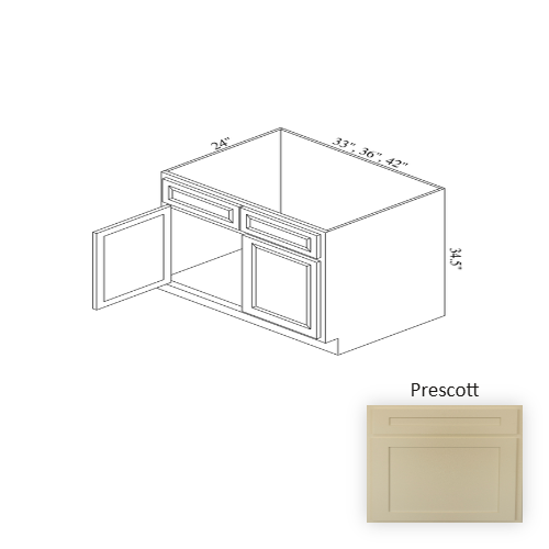 SB36 Wood Prescott Sink Base Cabinet Prescott 1