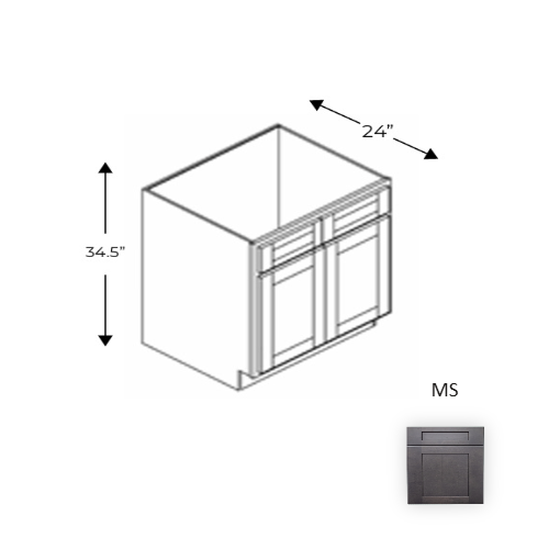 Framed Shaker Deluxe Wood Modern Slate Base Cabinet Natural clear coat 1