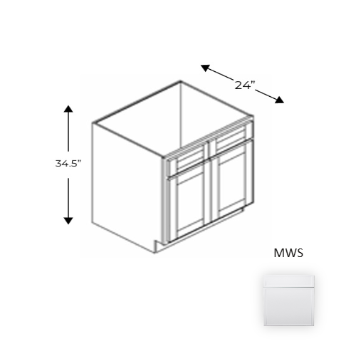 Framed Shaker Premium Wood Micro White Shaker Base Cabinet Natural clear coat 1