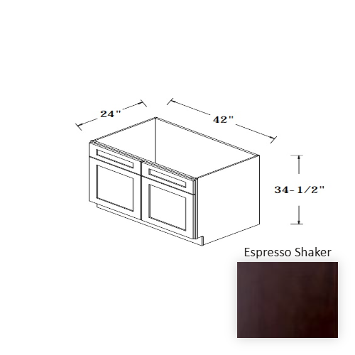Sterfic SKU - VSB3621DR-ON. Oak. 36" x 34.5" Bathroom Vanity