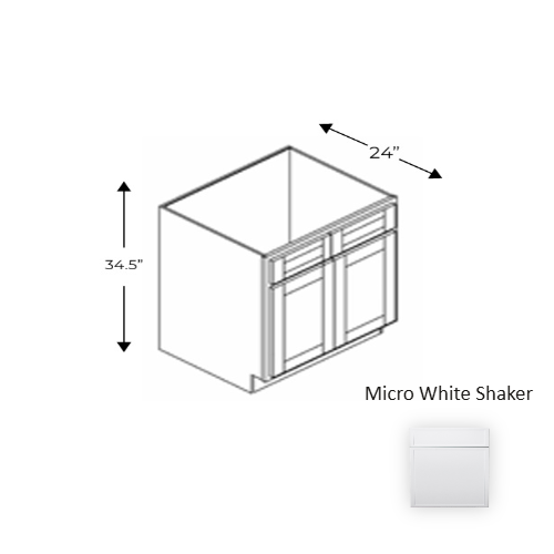 Framed Shaker Premium Wood Micro White Shaker Base Cabinet Natural clear coat 1