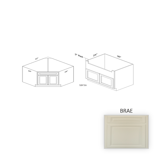 SBD42 Wood Brae Sink Base Brae 1