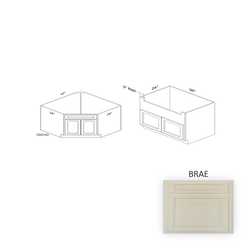 SBF36 Wood Brae Sink Base Brae 1