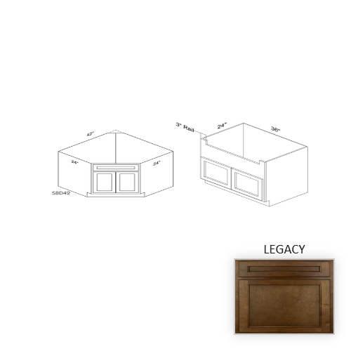 SBF36 Wood Legacy Sink Base Legacy 1