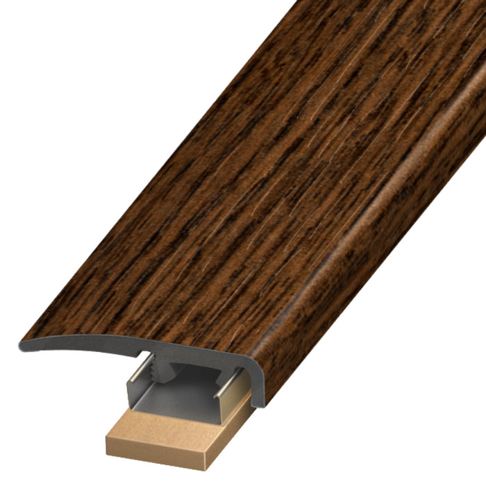 Standard Color Vinyl Old World Oak Slim Cap with Slim Track and (2) Versatrack Shims Aluminum Oxide 1