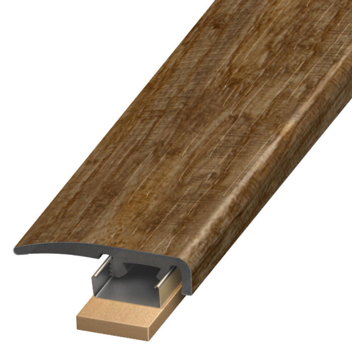 Standard Color Vinyl Georgetown Oak Slim Cap with Slim Track and (2) Versatrack Shims Aluminum Oxide 1