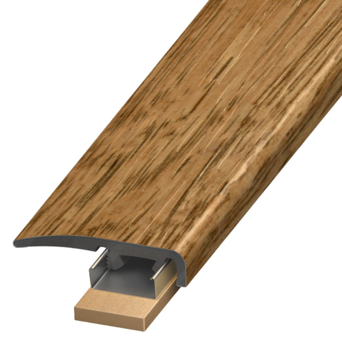 Standard Color Vinyl Chelsea Hickory Slim Cap with Slim Track and (2) Versatrack Shims Aluminum Oxide 1