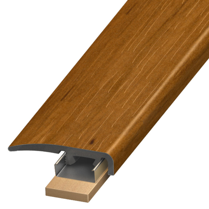 Standard Color Vinyl Country Oak Slim Cap with Slim Track and Versatrack Shim Aluminum Oxide 1