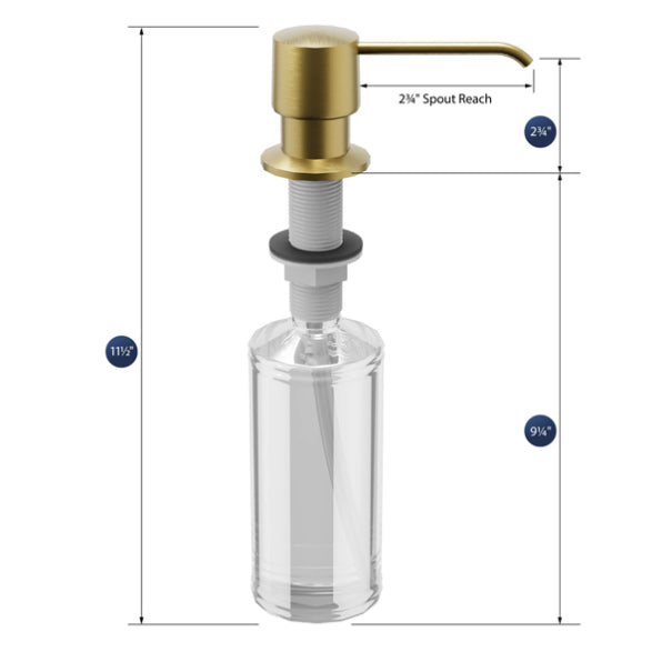 Brass Brushed Gold Soap Dispenser Brushed Gold 2