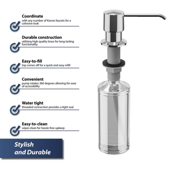 Brass Chrome Soap Dispenser Chrome 3
