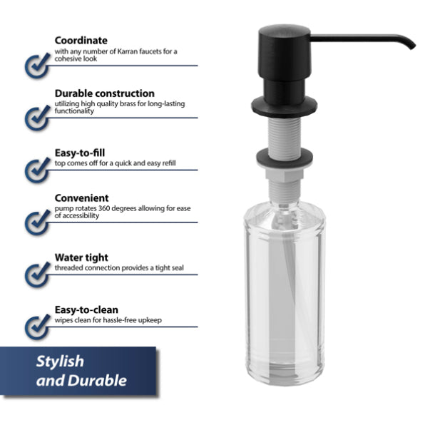 Brass Matte Black Soap Dispenser Matte Black 3