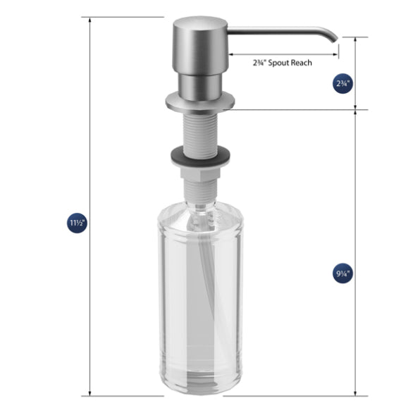 Brass Stainless Steel Soap Dispenser Stainless Steel 2