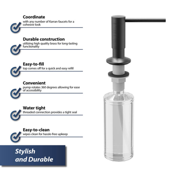 Brass Gunmetal Grey Soap Dispenser Gunmetal Grey 3