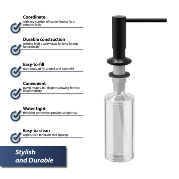 Brass Matte Black Soap Dispenser Matte Black 3