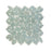 Full Sheet Sample - Artesano Reciclado Seawater Blue Pebble Marble Mosaic - 10.6" x 10.6" x 3/8" Glossy