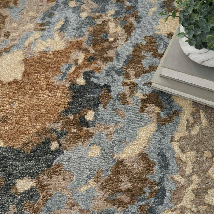 Silk Shadows Wool Blend Beige Blue SHA23 